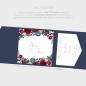 Preview: Backing-Card "Merlot und Navy" Quadrat 14x14