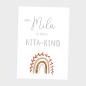 Preview: Kita-Kind-Poster "Regenbogen" | Einschulung | Meilensteintafel | Geschenk 1. Geburtstag | Personalisiertes Geschenk