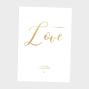 Preview: Metallicposter "All you need is love" | Goldposter | Familienposter | Personalisiertes Poster | Wanddeko