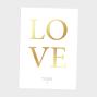 Preview: Metallicposter "LOVE" | Goldposter | Familienposter | Personalisiertes Poster | Wanddeko