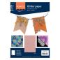 Preview: Florence - Glitzerpapier 5 Bogen A4 - Rose - Selbstklebendes Glitzerpapier 