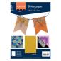 Preview: Florence - Glitzerpapier 5 Bogen A4 - Gelbgold - Selbstklebendes Glitzerpapier 