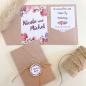 Preview: Pocketfold-Karte B6 Recycling "Kraft Rosé" Exklusiv Line