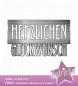 Preview: Kulricke Stanzschablone "Herzlichen GW Modern" Craft Die | Wortstanze | Stanze