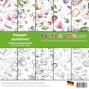 Preview: Designpapier 12"x12" 170gr "Aquarell Flowers" 10 Bogen