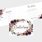 Preview: Einladung "Boho Violett-Flower" DIN B6 Klappkarte