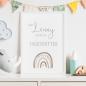 Preview: Tagesmutter-Kind-Poster "Regenbogen" | Einschulung | Meilensteintafel | Geschenk 1. Geburtstag | Personalisiertes Geschenk