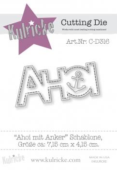 Kulricke Stanzschablone "Ahoi mit Anker" Craft Die | Stanze