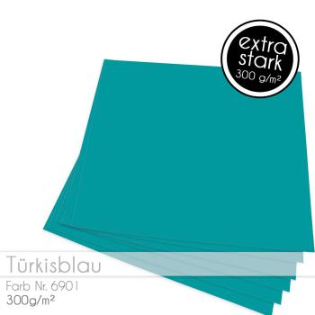 Cardstock "Basic" 12"x12" 300g/m² (30,5 x 30,5cm) in türkisblau