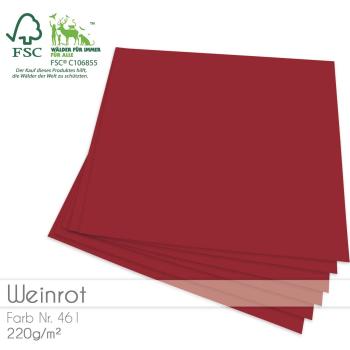 Cardstock "Premium" 12"x12" 220g/m² (30,5 x 30,5cm) in weinrot