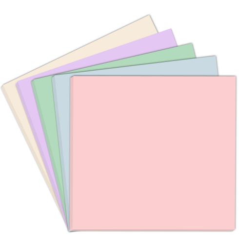 Farbkartonset 20 Bogen 12x12 "Pastell-Farben"