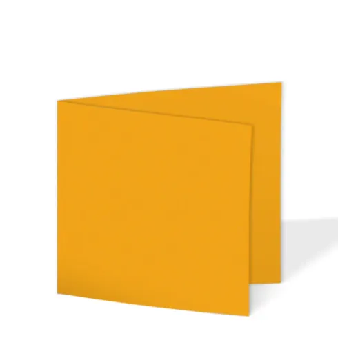 Doppelkarte - Faltkarte 10x10cm, 240g/m² in altgold