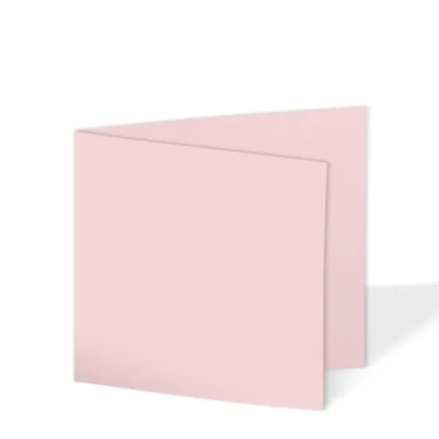 Doppelkarte - Faltkarte 10x10cm, 240g/m² in babypink