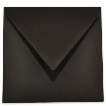 Briefumschlag 11x11cm in schwarz 120g ohne Fenster, Nassklebung