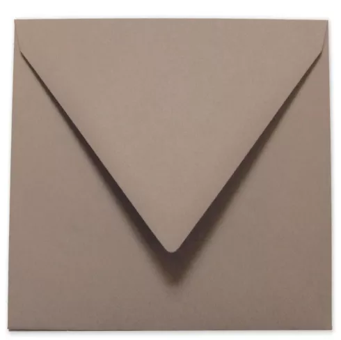 Briefumschlag quadratisch 16x16cm in taupe
