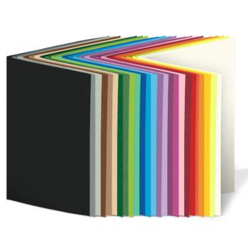 Sortiment "25 Farben Basic" 25x Faltkarten in 25 Farben DIN A6 - farbig sortiert