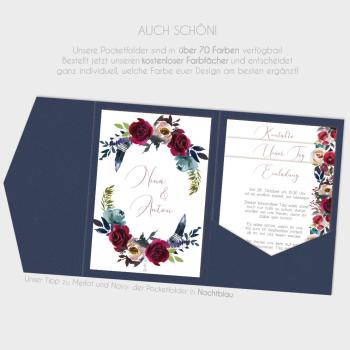 Einlegekarten-Bundle "Merlot und Navy" B6