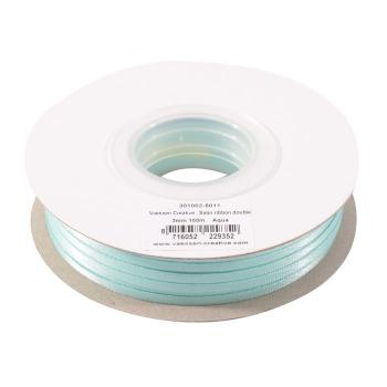 Vaessen Creative - Satinband 3mm 100m Rolle Aqua