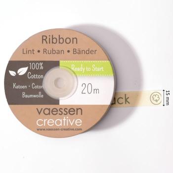 Vaessen Motivband/Text 15mm "Glück" 20m