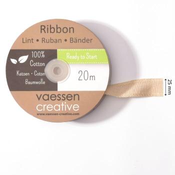 Vaessen Naturband 25mm "unbedruckt - blanko" 20m