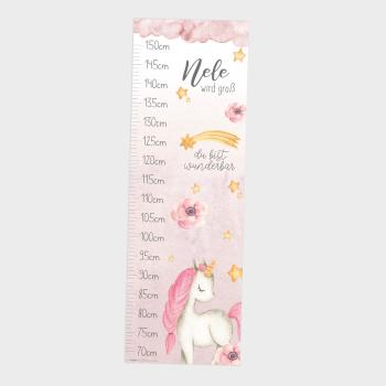 Messleiste "Baby Unicorn" | Messlatte | Geschenkidee | Personalisiertes Geschenk | Kinderzimmerdeko