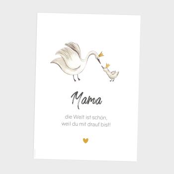 Spruchposter "Mama Schwan" | Geschenkidee | Personalisiert | Muttertag | Wanddeko