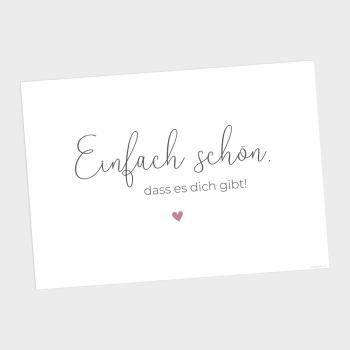 Spruchposter "Einfach schön" quer | Geschenkidee | Personalisiert | Muttertag | Wanddeko