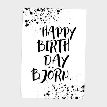 Spruchposter "Happy Birthday" | Geschenkidee | Personalisiert | individuelles Bild | Wanddeko