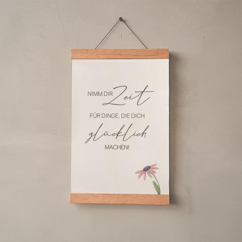 Spruchposter "Zeit für Dinge" | Geschenkidee | Personalisiert | individuelles Bild | Wanddeko