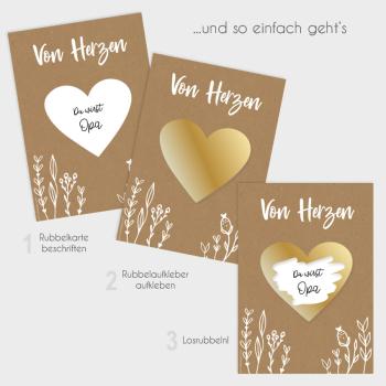 Rubbelkarten-Bundle DIN A6 "Kraft White" | Rubbellose | Postkarten | Gutscheine | Glückslos