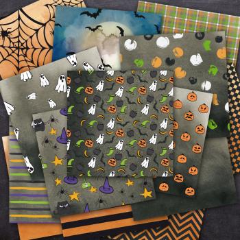 Designpapier 6"x6" 170gr "Grumpy Halloween" 28 Bogen