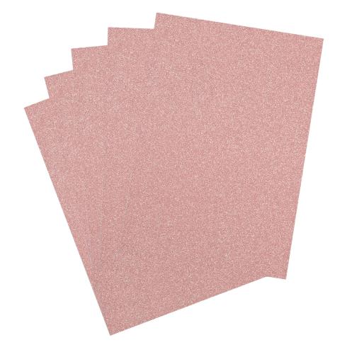  Florence - Glitzerpapier 5 Bogen A4 - Rose - Selbstklebendes Glitzerpapier 