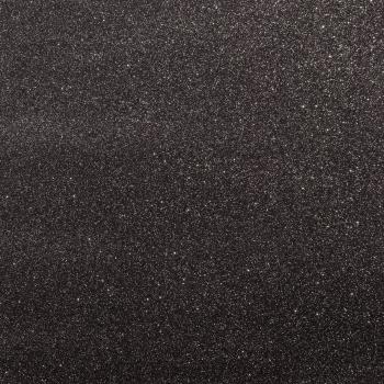  Florence - Glitzerpapier 12x12" Schwarz-Silber selbstklebend