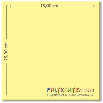 Karte - Einlegekarte 15x15 cm 240g/m² in sonnengelb