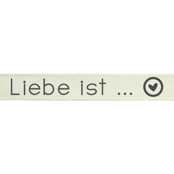 Vaessen Motivband/Text 15mm "Liebe Ist ..." 20m