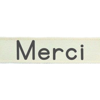 Vaessen Motivband/Text 15mm "Merci" 2m