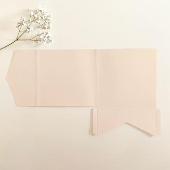 Pocketfold-Karte Quadrat (15x15) Premium-Karton "Creme" Exklusiv Line