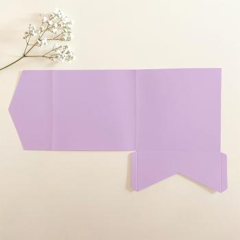 Pocketfold-Karte Quadrat (15x15) Premium-Karton "Lavendel " Exklusiv Line