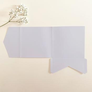 Pocketfold-Karte Quadrat (15x15) Premium-Karton "Lichtgrau " Exklusiv Line