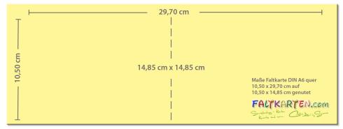 Doppelkarte - Faltkarte 250g/m² DIN A6 quer in kobaltblau