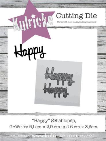 Kulricke Stanzschablone "Happy" Stanze - Craft Die | Stanze