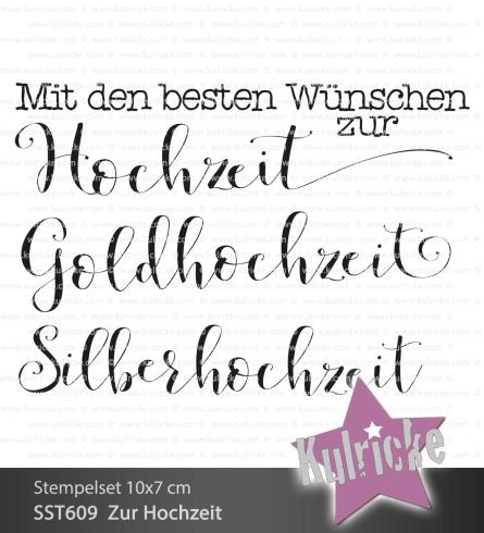 Kulricke Stempelset "Zur Hochzeit" Clear Stamp