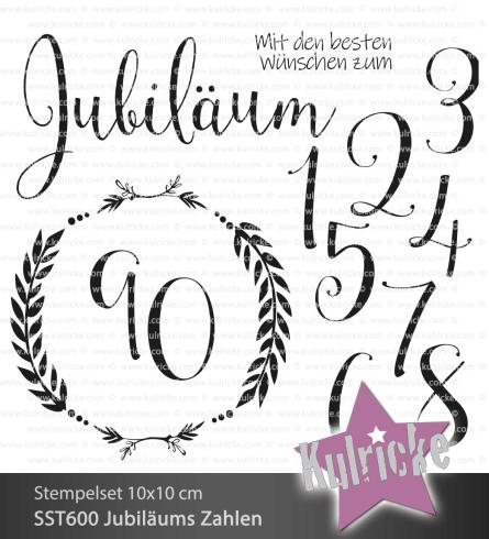 Kulricke Stempelset "Jubiläums Zahlen" Clear Stamp Motiv-Stempel