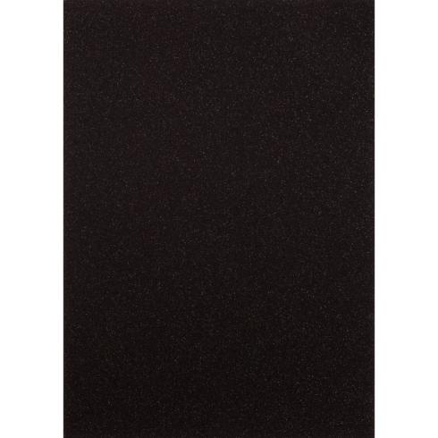  Florence - Glitzerpapier 5 Bogen A4 - Schwarz - Selbstklebendes Glitzerpapier 