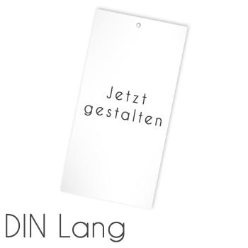 Einlegekarte blanko DIN Lang mit Lochung beidseitig 10,5x21cm (eigenes Design)