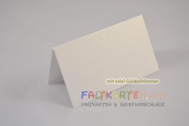 Tischkarte - Platzkarte 9 x 5 cm 250g/m² in metallic-perlweiss