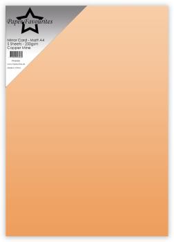 Paper Favourites - Spiegelkarton "Copper Mine" Mirror Card Matte A4 - 5 Bogen