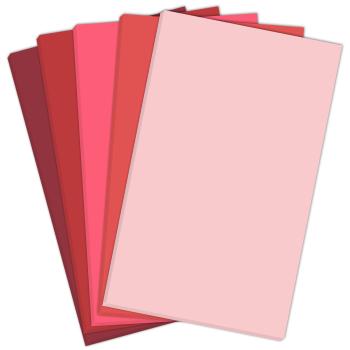 Farbkartonset "Rottöne" 25x Cardstock in 5 Farben DIN A4 - farbig sortiert