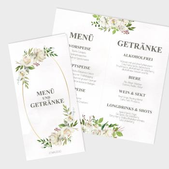 Menü- und Getränke "Antique White" DIN Lang