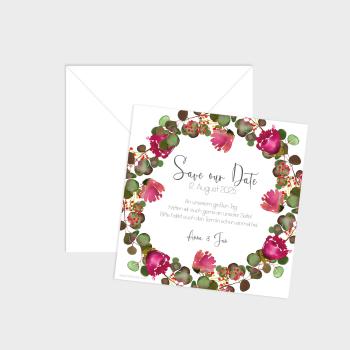 Save the Date "Blush Pink" Quadrat 15x15 einseitig